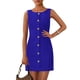 thumbnail image 1 of Vestido de trabajo PRETTYGARDEN 2025, primavera, sin mangas, azul, XXL, para mujer, 1 of 9