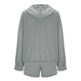 thumbnail image 5 of Wiyuqeen Fall Outfits for Women Oversized Zip up Hoodie Sweatshirt Jogger Sweatpants Shorts 2 Piece Sweatsuits Lounge Sets with Pocket, 5 of 6