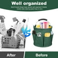 thumbnail image 3 of 17L Cleaning Cart with Handle, Cleaning Supply Organizer, Portable Cleaning Bucket Organizer for Towels, Green, 3 of 15