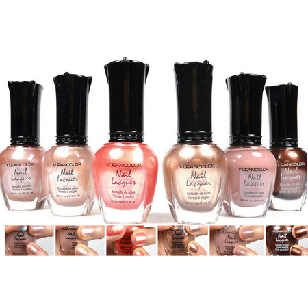 Kleancolor Natural Nude Beige Colors Lacquer Nail Polish Collection, Set Of