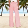 thumbnail image 5 of Abomasnow Women's Lounge Pants Elastic High Waist Wide Leg Striped Pants Casual Soft Workout Comfy Loose Pants with Pockets, 5 of 8