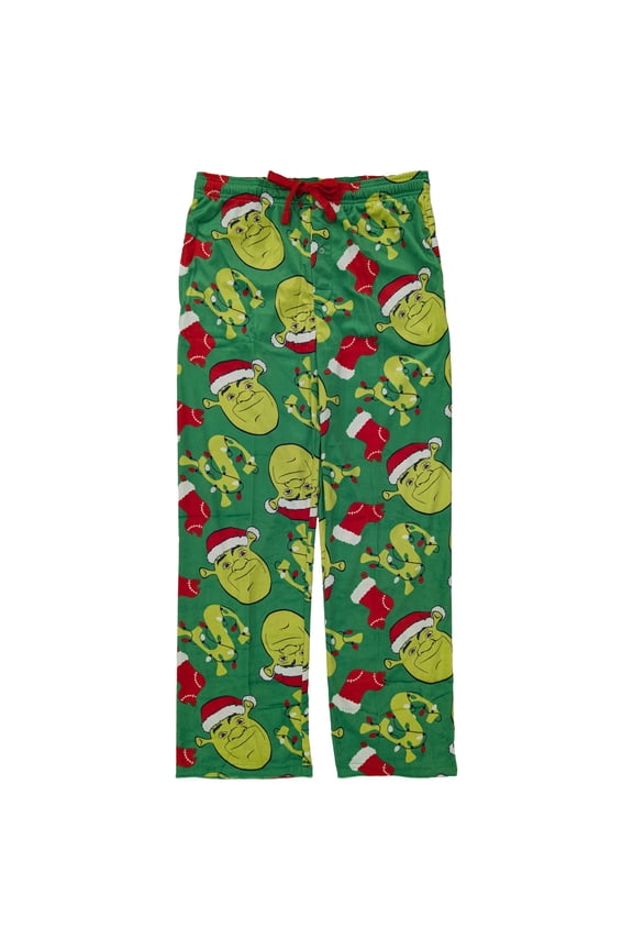 Mens Green Christmas Sleep & Lounge Pants Pajama Bottoms XX-Large