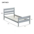 thumbnail image 5 of PORKISS Twin Size Bed Frame for Kids, Wood Bed Frame with Headboard/Footboard for Teens Boys Girls, No Box Spring Needed, Grey, 5 of 10