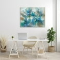 thumbnail image 2 of Stupell Industries Modern Blended Paint Abstraction Floral Petal Shapes Blue, 48 x 36, Design by K. Nari, 2 of 4