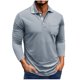 thumbnail image 2 of pstuiky camisetas de manga larga para hombre, Cárdigan informal de manga larga con botones y bolsillo para hombre salir tops l, 2 of 7