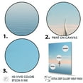 thumbnail image 3 of Designart "Azure Ocean Sailboard View I" Coastal Floater Framed Wall Art Living Room, 3 of 5