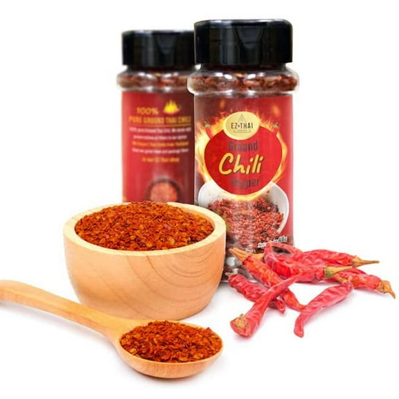 EZ THAI Red Crushed Chili Pepper Flakes 1.69oz - for Cooking, Pizza, Salads