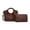 Brown, variant on 2Pcs Leather Handbags for Women Retro Work Shoulder Bags with Detachable Strap Ladies Travel Shopping Zipper Purses Black