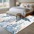 thumbnail image 5 of Sea Turtle Washable Living Room Rugs 5'x8', Starfish Seagrass Coral Low Pile Throw Large Area Rug Non-Slip Sturdy Edge Binding Carpet for Living Room Kitchen Office, 5 of 9
