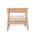 thumbnail image 4 of Outdoor Acacia Wood Club Chair With Beige Cushion Curved Backrest Ergonomic Seating For Patio Garden Corrosion-Resistant Easy Assembly, 4 of 8
