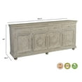 thumbnail image 2 of Taran Designs Fillian Floral Carved Solid Wood Sideboard in White, 2 of 8