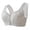 Gray, variant on Women Seamless Front Closure Bra Solid Color Silk Without Rims Gathered Breathable Adjustable Plus Size Comfort Daily Wear Underwear