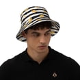 thumbnail image 6 of Daiia Gold Flamingo Pattern Bucket Hat - Trendy Cotton Sun Hat for Beach, Golf, Fishing - Fun Outdoor Vacation Boonie for Men and Women, 6 of 9