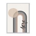thumbnail image 1 of Designart Abstract Rainbow Sun and Moon In Earth Tones III FLOAT FRAME WALL ART, 1 of 4