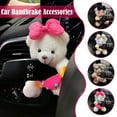 thumbnail image 2 of Car Decoration Adorable Plush Bear Dashboard Decoration Steering Column Adornment For Turn Signals Wiper Rearview Reflector, 2 of 8