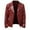 Red, variant on Azrian Men's Classic Leather Jacket for Fall and Winter Men's Winter Long-sleeved Leather Motorcycle Jacket Zipper Coat Long Sleeve Hoodless Faux Leather Outwear & Jackets