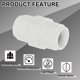 thumbnail image 3 of Adaptador de acoplamiento de rosca macho de PVC Uxcell 12Pcs, accesorio de tubería de PVC G1/2 x G1/2, acoplamiento de plomería para hogar, industrial, agrícola, blanco, 3 of 6