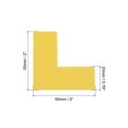 thumbnail image 2 of Uxcell 5s Location Marking Corner 2x2x0.8" 25 Pack L Shaped Floor Marker for Table, Desk, Floor, Yellow, 2 of 5
