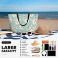 thumbnail image 5 of Wukai Floral Daisy Print Zipper Bag,large Beach Tote Bag,Waterproof Sandproof Bag,Grocery and Picnic Tote Travel Bag, 5 of 5