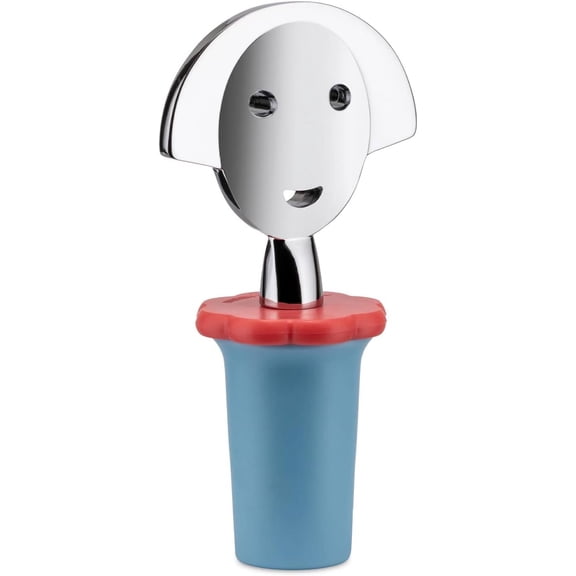 Alessi Anna Reusable Bottle Stopper, Blue