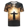 thumbnail image 5 of WAENQINLA Men's Fashion Jesus Cross 3D Print T-Shirt Short Sleeve Funny Graphic Tees Tops Christian Religious Bible T Shirts, 5 of 5