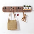 thumbnail image 4 of Perchero, 10 ganchos de pared resistentes para colgar capas, sin óxido, ganchos de pared doble para llave, toalla, bolsos, taza, sombrero (negro) esquí esquí Gafas de esquí, 4 of 5