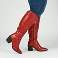 thumbnail image 5 of Journee Womens Daria Stacked Heel Knee High Boots, Calf & Widths Available, 5 of 10