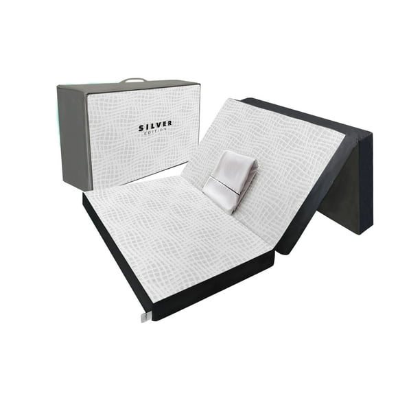 Colchón Individual Plegable Silver Edit + Juego de Sábanas