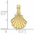 thumbnail image 3 of 10K Yellow Gold Polished And Engraved Shell Charm (9.65 X 10.44) Made In United States -Jewelry By Sweet Pea, 3 of 6