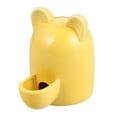 thumbnail image 1 of Comedero automático de cerámica con orejas de gato de 100 ml para mascotas pequeñas, bebedero para hámsteres, conejos y otros animales. Dispensador de agua automático (amarillo)., 1 of 5