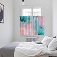 thumbnail image 4 of Teal Pink Marble Kitchen Curtains 72 Inch Length, Abstract Ink Painting Modern Luxury Grommet Top Bedroom Living Room Curtains, Light Filtering Cafe Curtain Drapes 2 Panels Set 104''x72'', 4 of 9