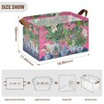 thumbnail image 7 of Yayeee Foldable Storage Basket for Shelves with Handles Waterproof Cloth Bins, White Vibrant Flowers, 7 of 7