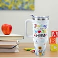 thumbnail image 4 of Teacher Tumbler 40 oz Tumbler with Handle and Straw Lid Leak Proof - Best Teacher Ever Coffee Mug Insulated for Hot Cold Iced Drink - Mother''s Day Teacher Gifts for Women Birthday Appreciation Cup, 4 of 5