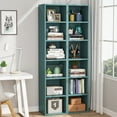 thumbnail image 4 of Tribesigns Corner Bookshelf Space Saving, Durable Wood Composite, Green, 6 Shelves, 37.47 lb, 4 of 8