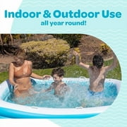 Grip A Pool Large Inflatable Family Size Swimming Pool 90x60x19 Blow up Pool for Kids and Adults