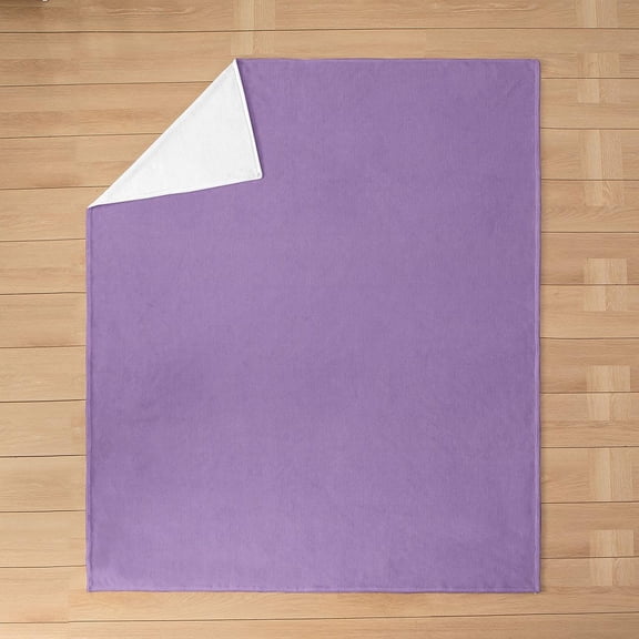 Purple Plush Fleece Blanket for Bed and Couch Soft Warm Throw Blanket in Solid Color for All Seasons