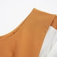 thumbnail image 6 of Womens Linen Blazer Vest Dressy Casual Crop Suit Vest Sleeveless Trendy Waistcoat Tops Business Work Office Clothes Orange, XS, 6 of 7