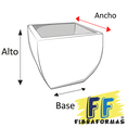 thumbnail image 4 of Maceta de fibra de vidrio FibraFormas Modelo Italiano Grande Chocolate, 4 of 4