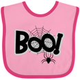 thumbnail image 3 of Inktastic Halloween Boo with Spider and Web in Black Boys or Girls Baby Bib, 3 of 4