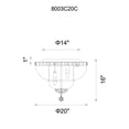 thumbnail image 4 of Cwi Lighting Stefania Bol à 8 Lumières avec Finition Chromée, 4 of 4