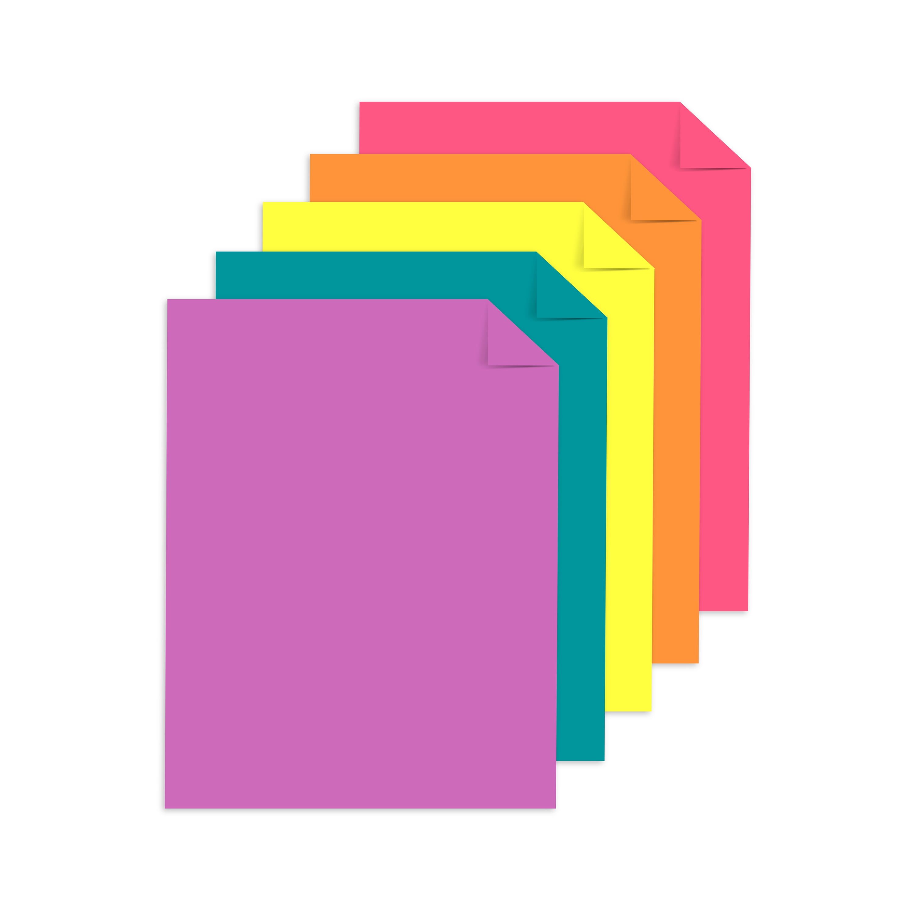Astrobrights Colored Paper, 8.5 x 11, 24 lb/90 gsm, Playful 6-Color  Assortment, 120 Sheets (91022)