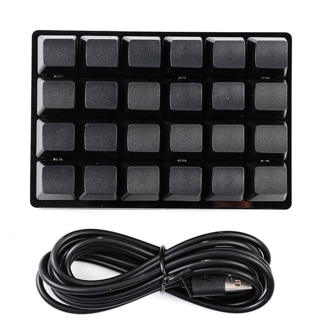 Black 24-key Keypad Mechanical Keyboards Custom Shortcut Programmable G1KD