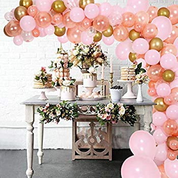 12" Baby Shower Construction Birthday Gold Sequin Confetti Balloons Party Decor