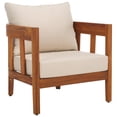 thumbnail image 4 of SAFAVIEH Owen Acacia Wood Armchair, Natural/Taupe (Set of 2), 4 of 12
