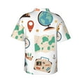 thumbnail image 3 of Kll Men'S Hawaiian Shirt Short Sleeve Button Down Beach Shirts-Travel1, 3 of 8