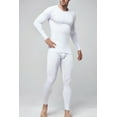 thumbnail image 3 of Men's Long johns fleece line base layer set for cold weather (X-Large, White), 3 of 3