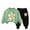 Green, variant on Toddler Tracksuit Girl 4T 2 Piece Fall Casual Loose Outfits Cute Print Crewneck Sweatshirt Joggers Sweatpants 3-9T, Green, 8 Years
