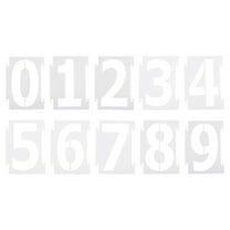 Uxcell 5 inch Number Stencils Reusable Plastic Numbers Templates Set 0-9 Drawing, White 10 Pack