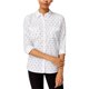 thumbnail image 1 of Blusa maison Jules Abotonar con botones de lunares para mujer blanca XXL, 1 of 1