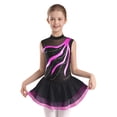 thumbnail image 3 of Alvivi Kids Girls Mesh Patchwork Figure Skating Dress Sleeveless Leotard for Ballet Dance Performance Hot Pink 10, 3 of 7